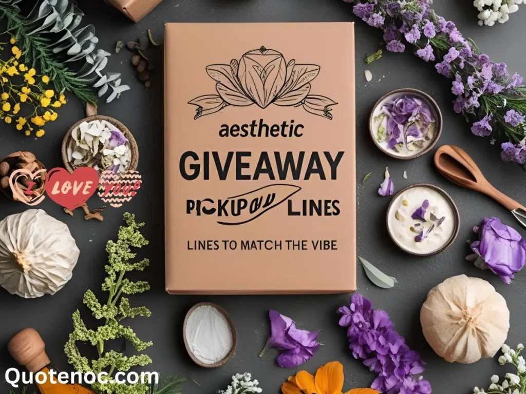 Aesthetic giveaway pickup lines to match the vibe