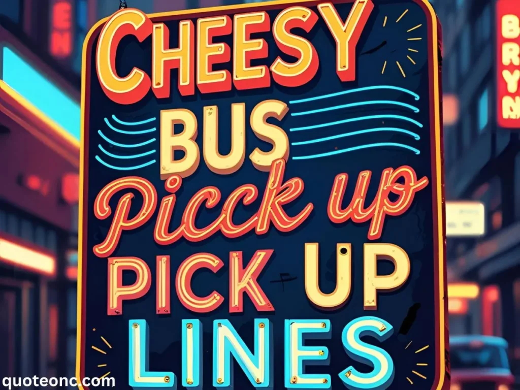 Cheesy Bus Pick Up Lines