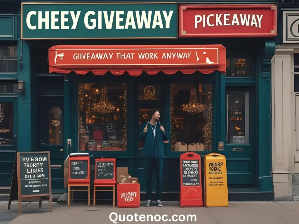 Cheesy giveaway pickup lines that work anyway