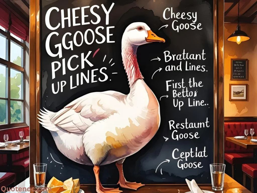 cheesy goose pick up lines