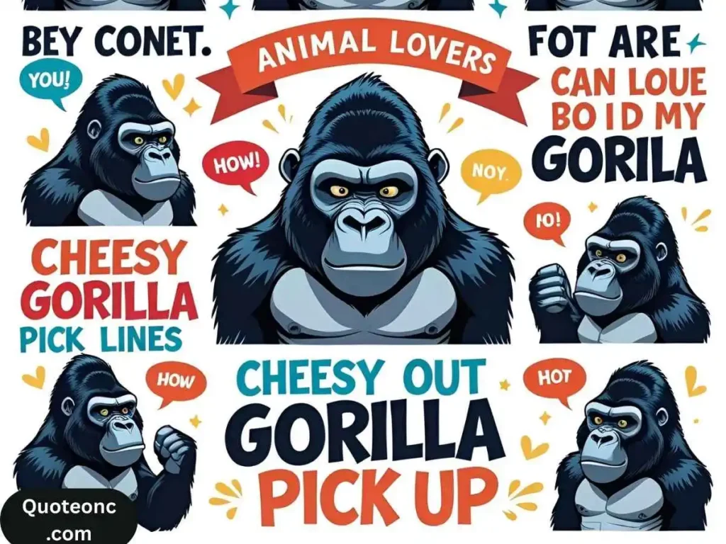 Cheesy Gorilla Pick Up Lines for Animal Lovers