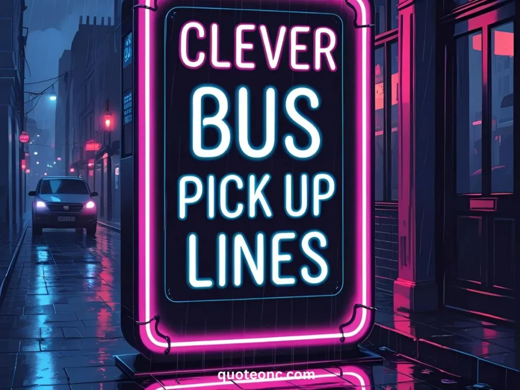 Clever Bus Pick Up Lines
