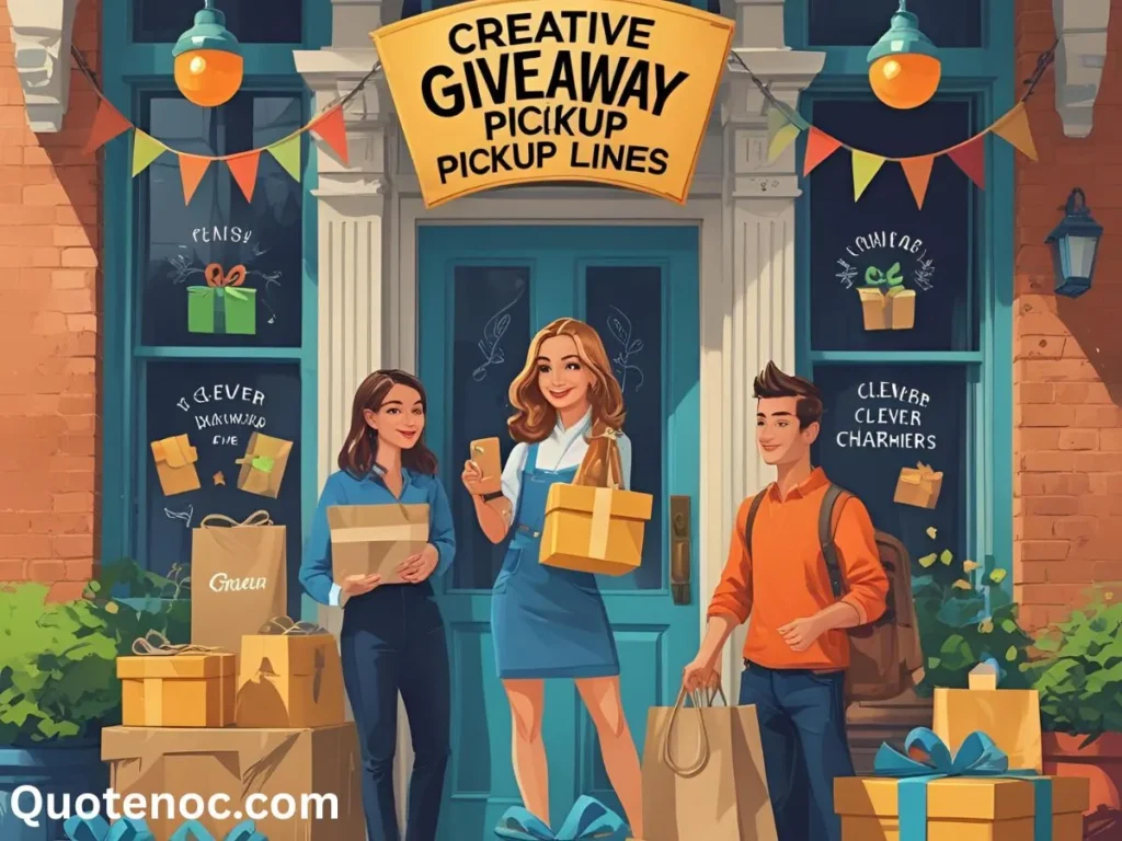 Creative giveaway pickup lines for clever charmers
