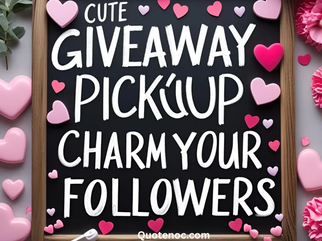 Cute giveaway pickup lines to charm your followers