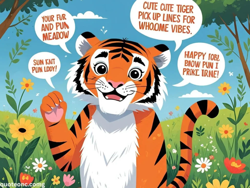 Cute Tiger Pick Up Lines for Wholesome Vibes