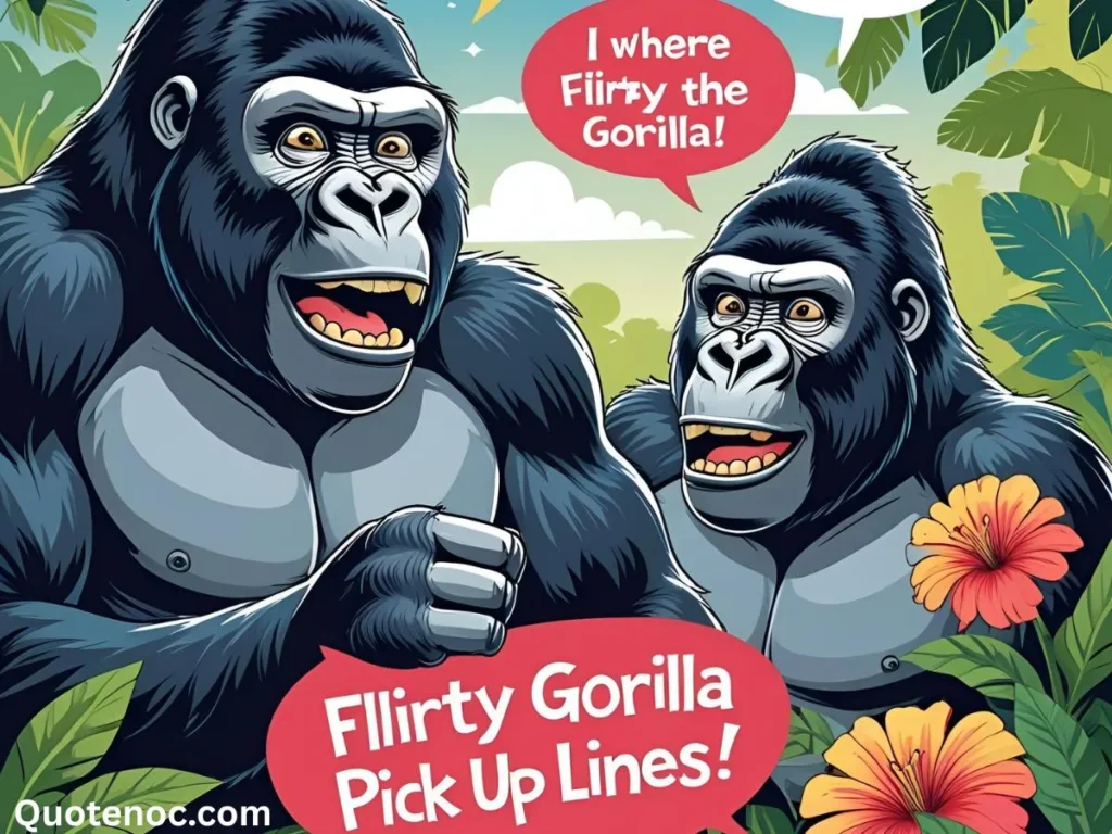 Flirty Gorilla Pick Up Lines for Texting