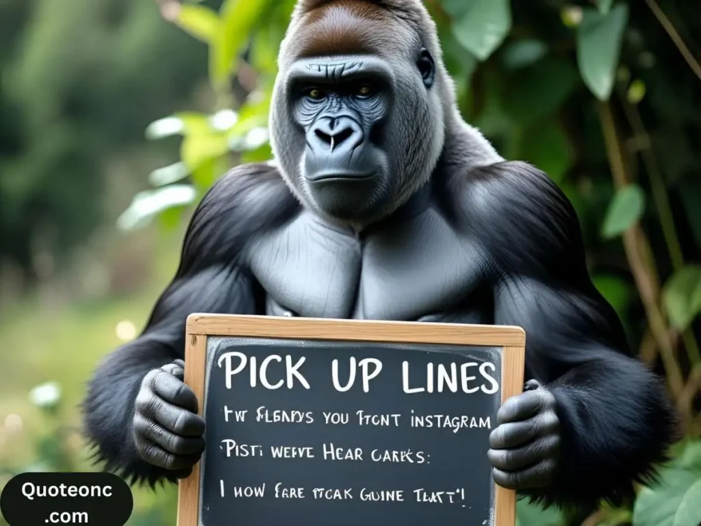 Gorilla Pick Up Lines for Instagram Captions