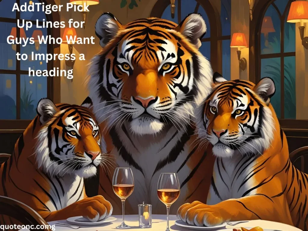Tiger Pick Up Lines for Guys Who Want to Impress