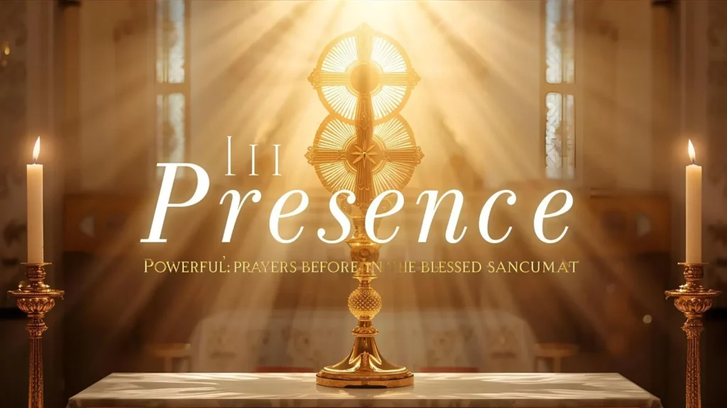 Prayers Before the Blessed Sacrament