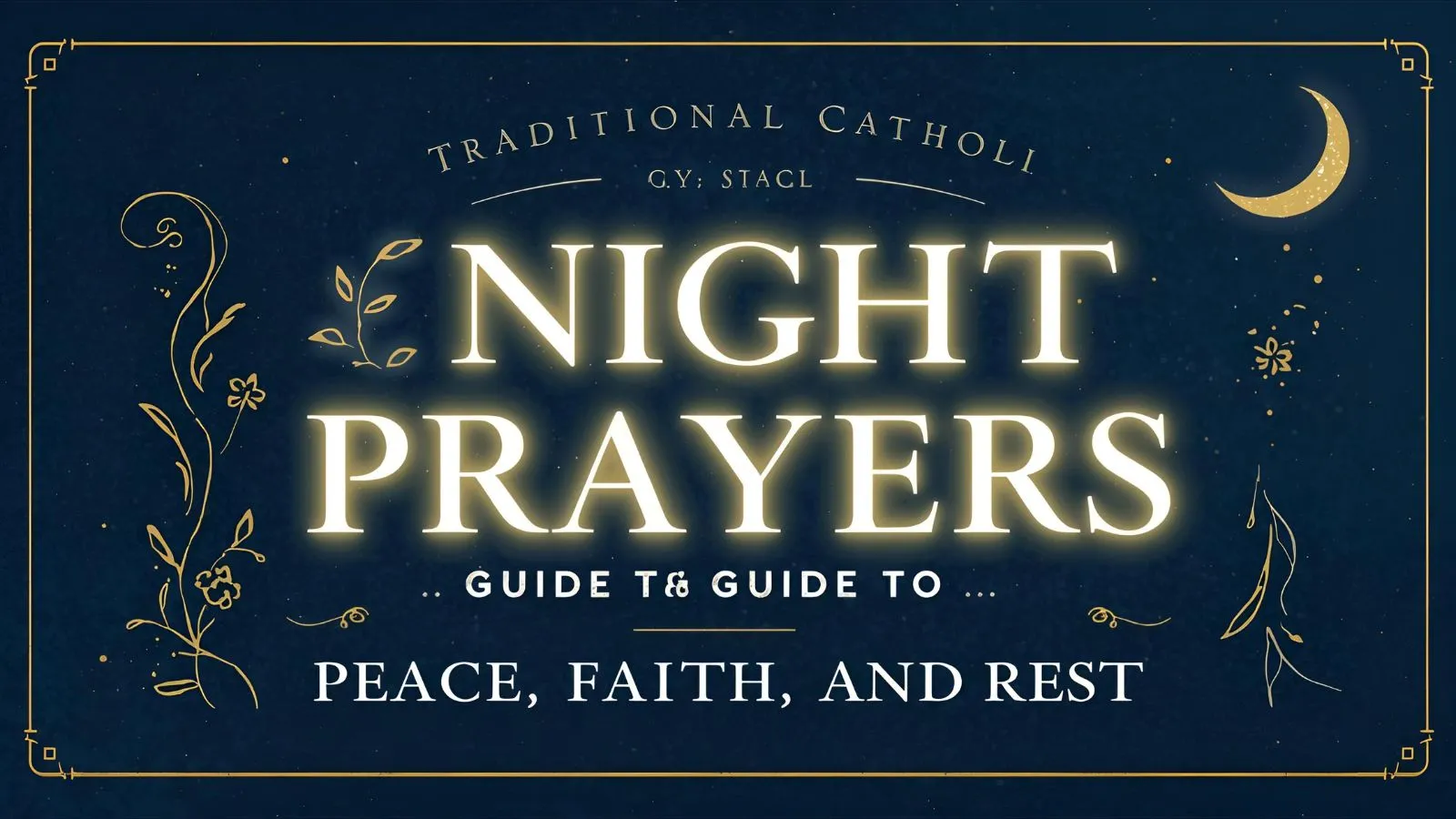 Read more about the article 🌙 Traditional Catholic Night Prayers: A Guide to Peace, Faith, and Rest