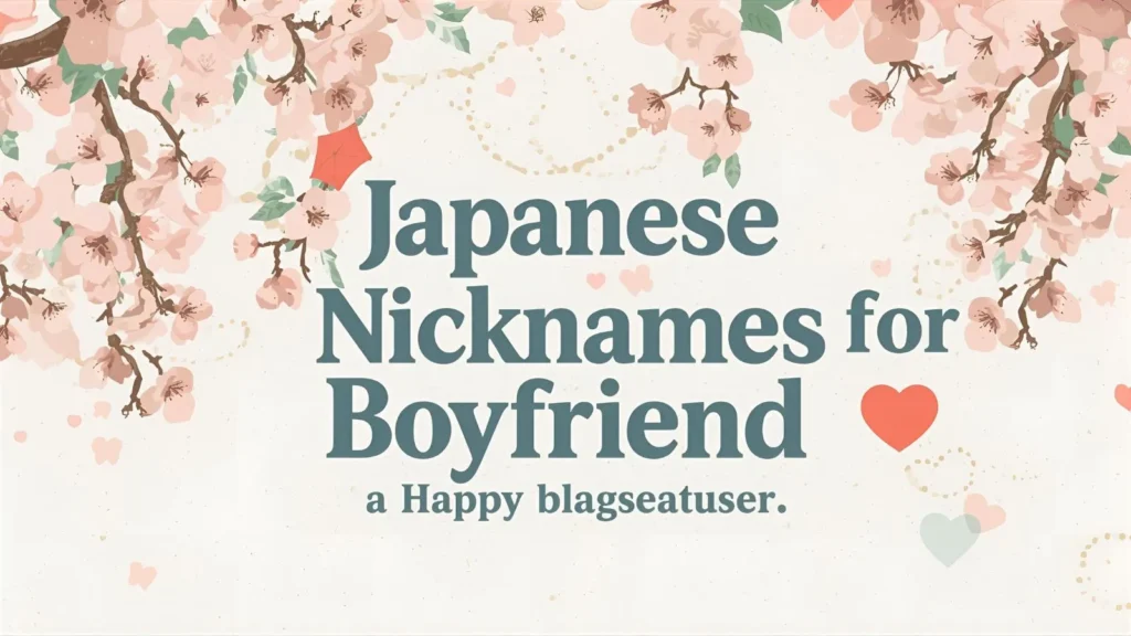 Japanese Nicknames for Boyfriend