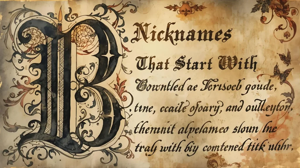 Nicknames That Start With B