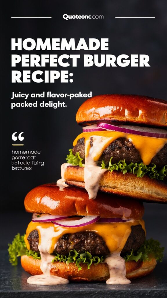 Flavorful Homemade Burger: The Secret to Ultimate Juiciness and Restaurant-Level Taste