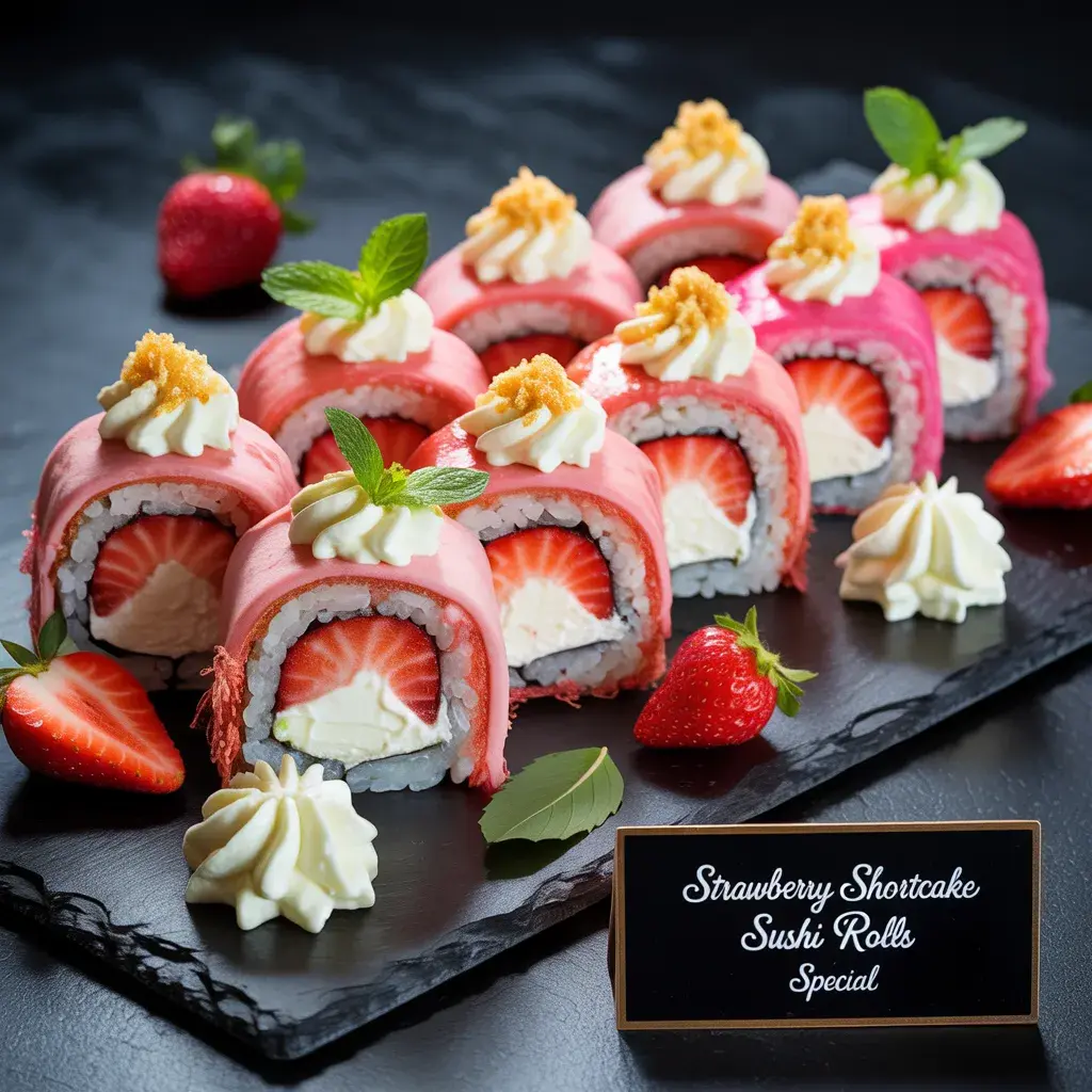 Strawberry Shortcake Sushi Rolls Special