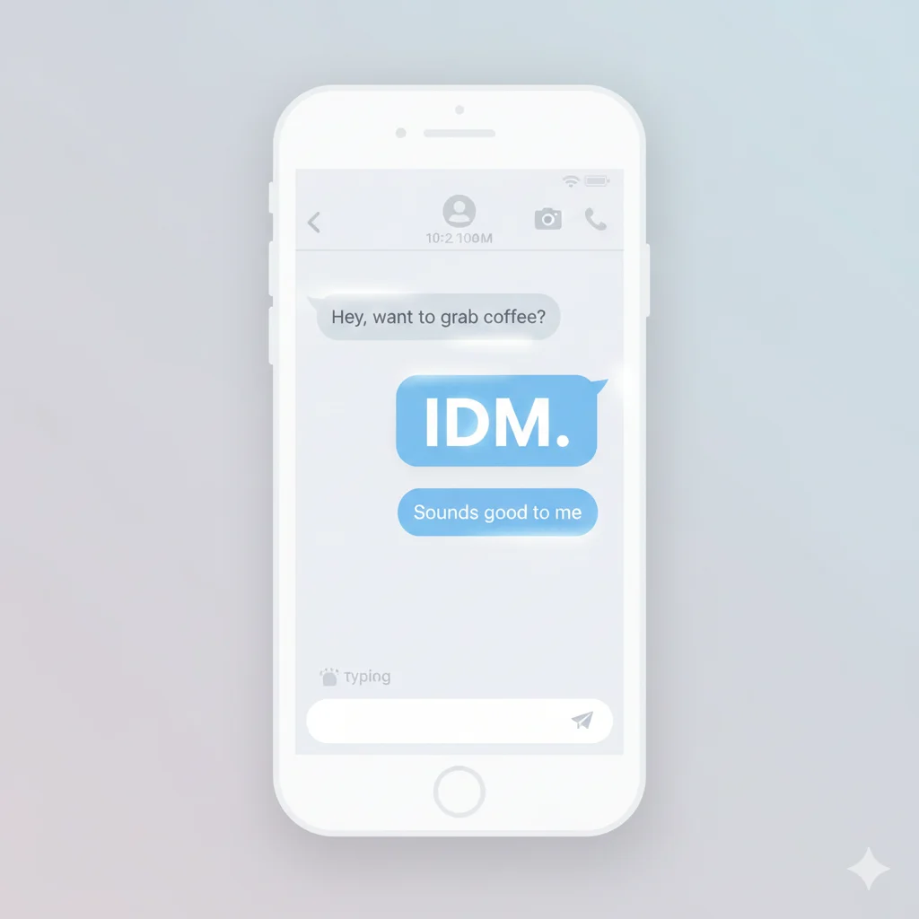 what does idm mean in text