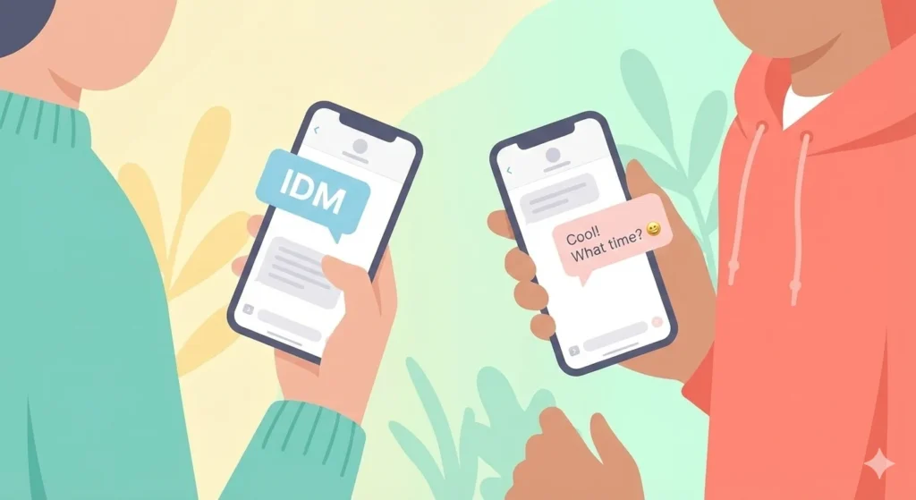 what does idm mean in text